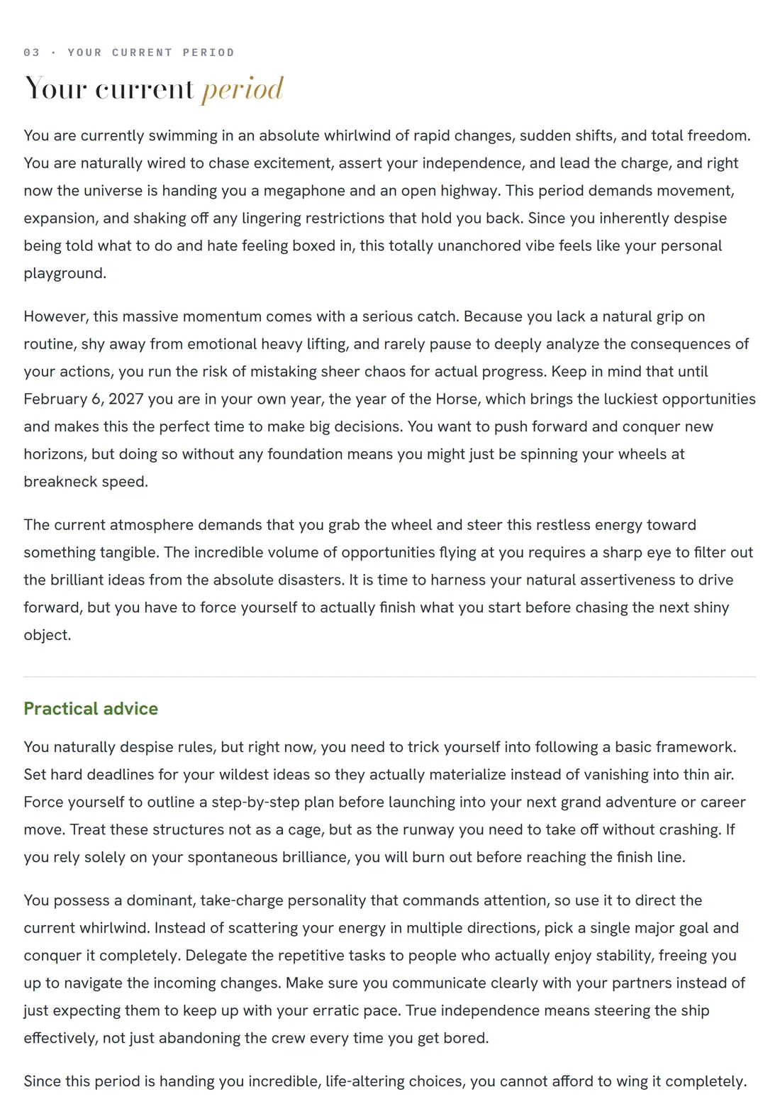 Opus Pro sample reading, page 5 of 11